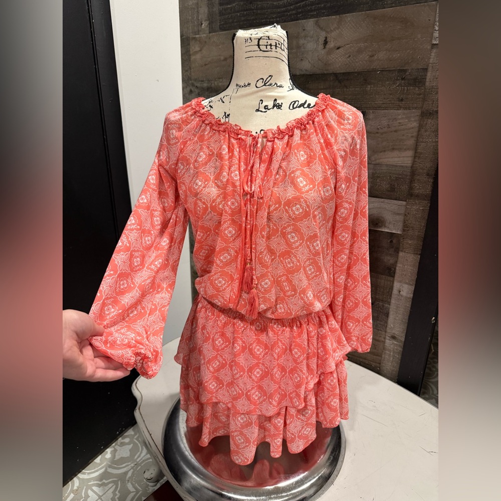 Macbeth Collection by Margaret Josephs | Printed Ruffle Dress